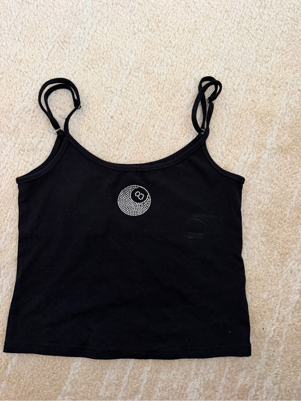 Edikted Rhinestone Eightball Cami Tank Top